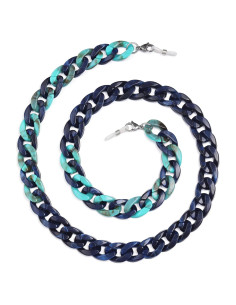 Cadena de Gafas Acrílicas Cosace Verde Turquesa 71 cm