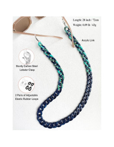 Cadena de Gafas Acrílicas Cosace Verde Turquesa 71 cm 2