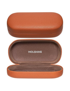 Funda Dura de Cuero Molshine para Gafas de Sol Grande