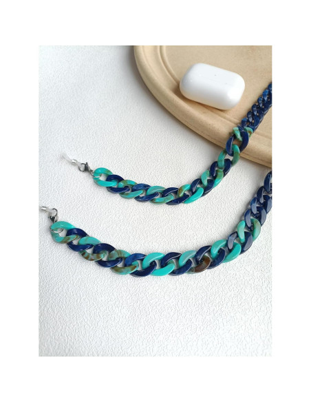 Cadena de Gafas Acrílicas Cosace Verde Turquesa 71 cm Cadena de Gafas Acrílicas Cosace Verde Turquesa 71 cm