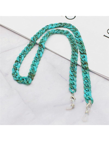 Cadena de Gafas Acrílica Turquesa para Mujeres 71 cm Cadena de Gafas Acrílica Turquesa para Mujeres 71 cm