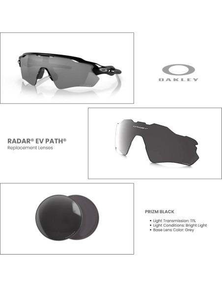Lentes de Reemplazo Oakley Radar EV Path Prizm Black Iridium