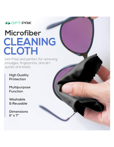 Kit de limpieza de lentes OPTIPAK - 2 Spray 30ml + 2 Paños