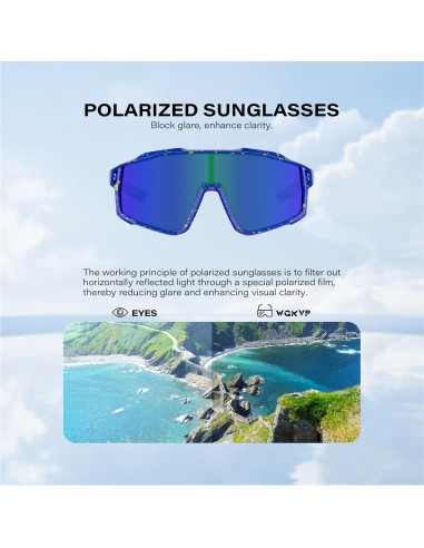 Gafas de sol deportivas WGKVP 5051 UV400 polarizadas