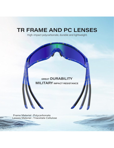 Gafas de sol deportivas WGKVP 5051 UV400 polarizadas