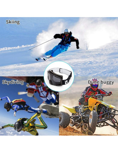 Gafas de Motocicleta ZDATT ZSP UV 100% Ajustables