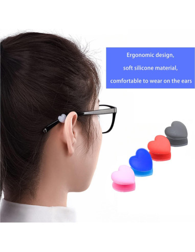 Ganchos para Gafas KECHIO Silicona Antideslizante Corazón