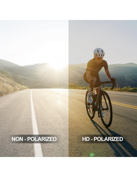 Gafas de Sol Polarizadas DEAFRAIN Marco TR90 Negro Lente Azul