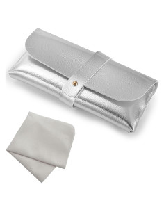 Estuche de Gafas de Cuero Onrtry con Hebilla y Paño