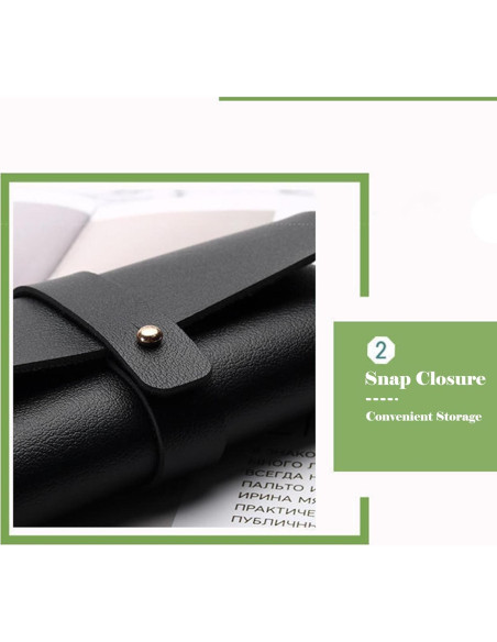 Estuche de Gafas de Cuero Onrtry con Hebilla y Paño