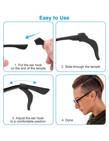 12 Pares Sujetadores Gafas Silicona Antideslizante Premium