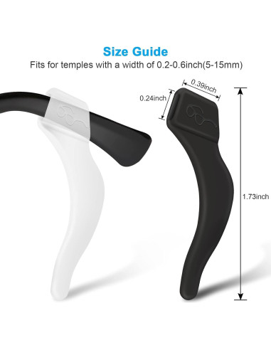 12 Pares Sujetadores Gafas Silicona Antideslizante Premium