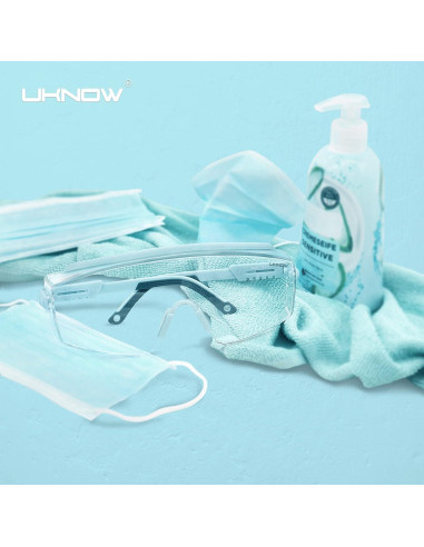 Gafas de Seguridad UKNOW Anti Niebla Envolventes Azul Bebé