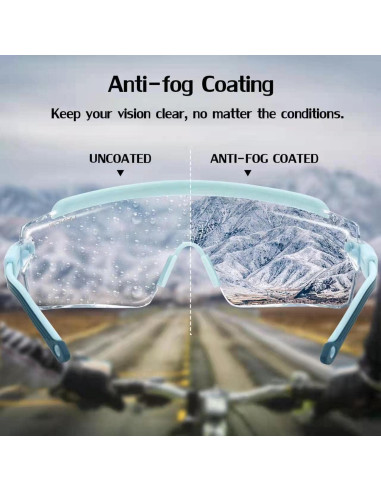 Gafas de Seguridad UKNOW Anti Niebla Envolventes Azul Bebé