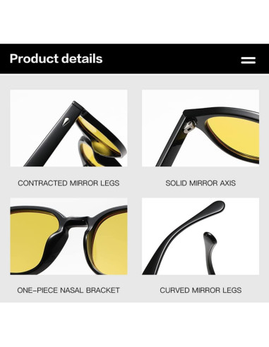 Gafas Retro Redondas NIDOVIX con Bloqueo Luz Azul Unisex