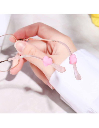 15 Pares de Retenedores de Gafas Silicona iGeyzoe Amor Blanco