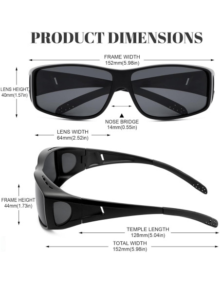 Gafas de Sol Polarizadas Peekaco UV400 para Prescripción