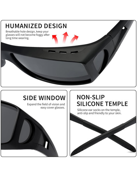 Gafas de Sol Polarizadas Peekaco UV400 para Prescripción