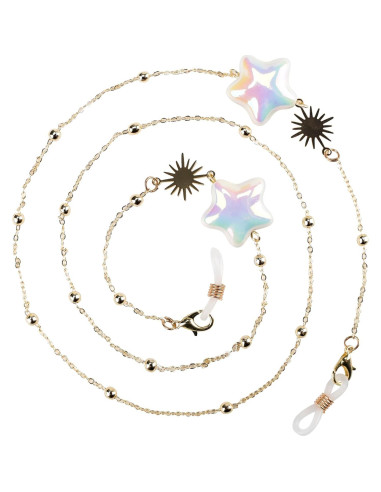 Cadena de Gafas Elegante para Mujeres - Estrella Dorado