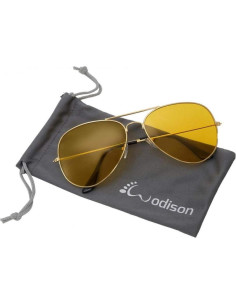 Gafas de sol WODISON vintage espejo metal marco dorado 2