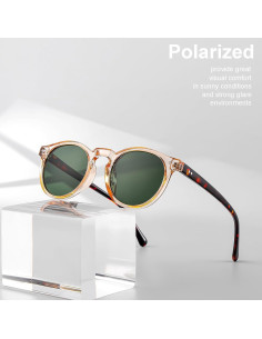 Gleyemor Gafas de Sol Polarizadas Redondas UV400 Unisex 2