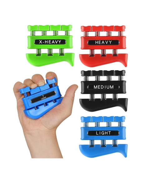 Fortalecedor de Dedos Logest - Ejercitador de Mano 4 Colores