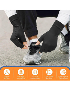 Guantes de Artritis Big Mango Medianos con Cobre y Dedos Abiertos 2