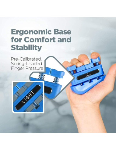 Fortalecedor de Dedos Logest - Ejercitador de Mano 4 Colores