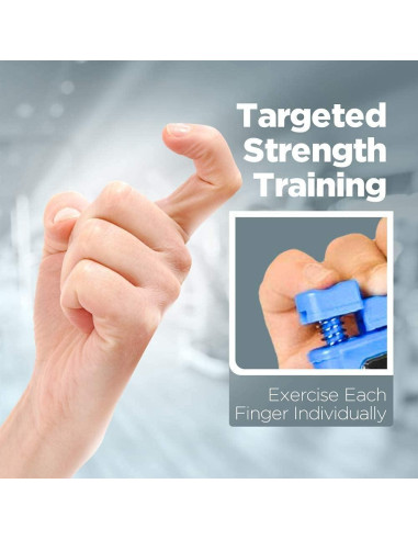 Fortalecedor de Dedos Logest - Ejercitador de Mano 4 Colores