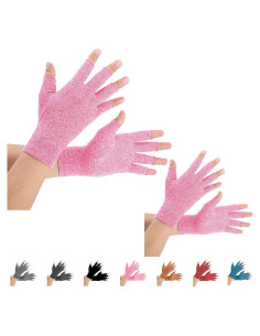 Guantes de Compresión para Artritis Brace Master Rosa Mediano