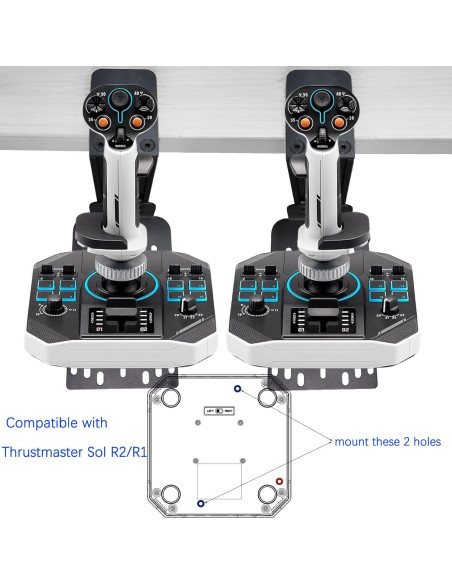 Soporte de Escritorio HTLAKIKJ para Joystick y Acelerador Hotas