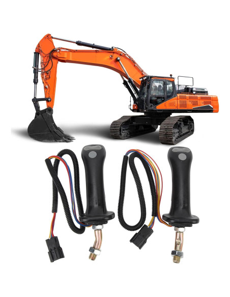Mangos de Joystick de Excavadora Bnineteenteam 2 Pcs 3 Botones