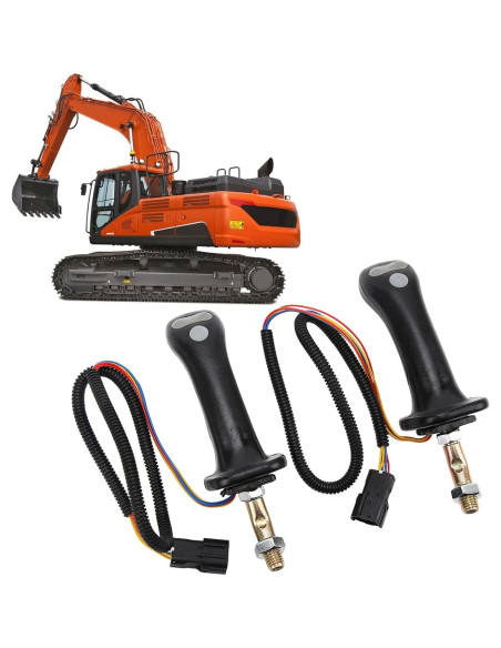 Mangos de Joystick de Excavadora Bnineteenteam 2 Pcs 3 Botones