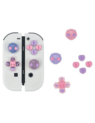 Juego de Tapas de Botones GeekShare para Switch - Calavera Rosa