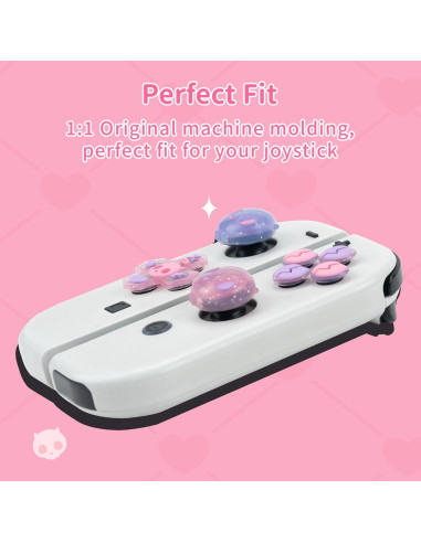 Juego de Tapas de Botones GeekShare para Switch - Calavera Rosa