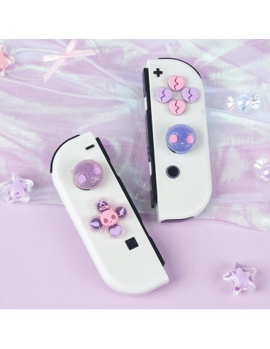 Juego de Tapas de Botones GeekShare para Switch - Calavera Rosa