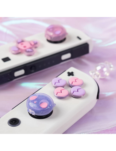 Juego de Tapas de Botones GeekShare para Switch - Calavera Rosa