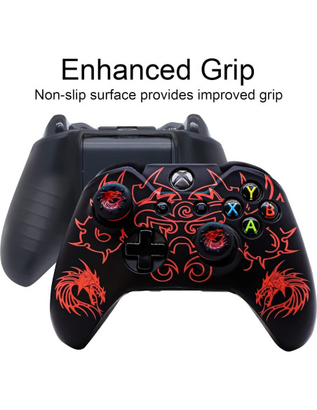 Funda de Controlador Xbox One BRHE Silicona Antideslizante Rojo