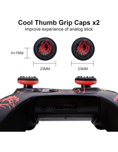 Funda de Controlador Xbox One BRHE Silicona Antideslizante Rojo