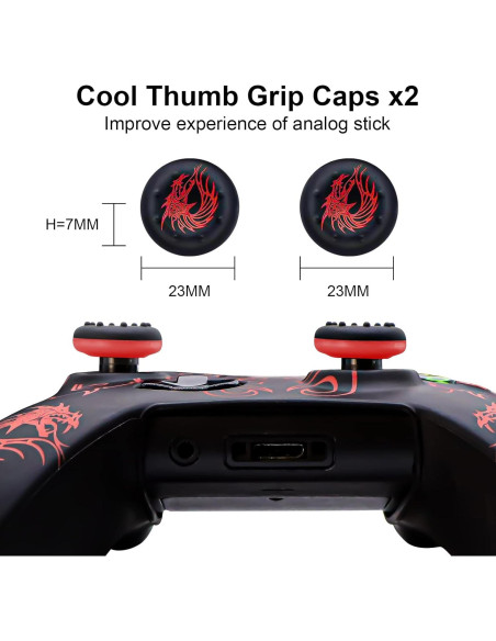 Funda de Controlador Xbox One BRHE Silicona Antideslizante Rojo