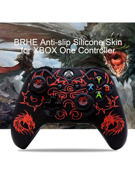 Funda de Controlador Xbox One BRHE Silicona Antideslizante Rojo