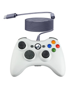 Controlador USB OSTENT Gamepad Xbox 360 PC Blanco
