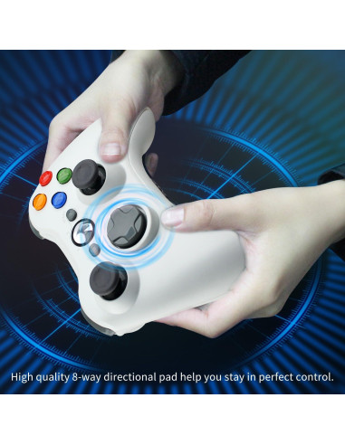Controlador USB OSTENT Gamepad Xbox 360 PC Blanco