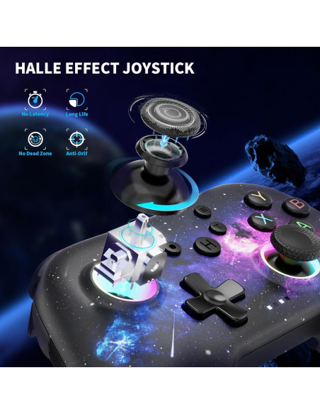 Controlador Inalámbrico AceGamer T47 para PC/Switch - RGB