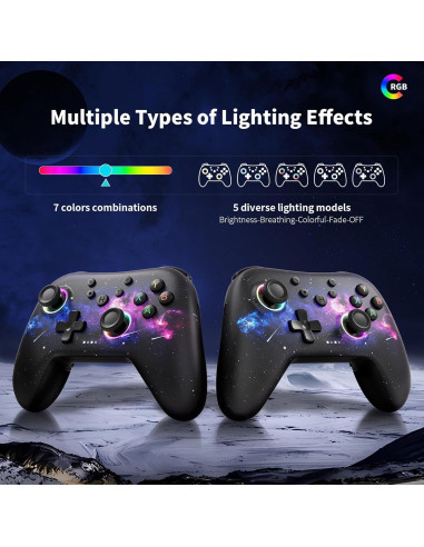 Controlador Inalámbrico AceGamer T47 para PC/Switch - RGB