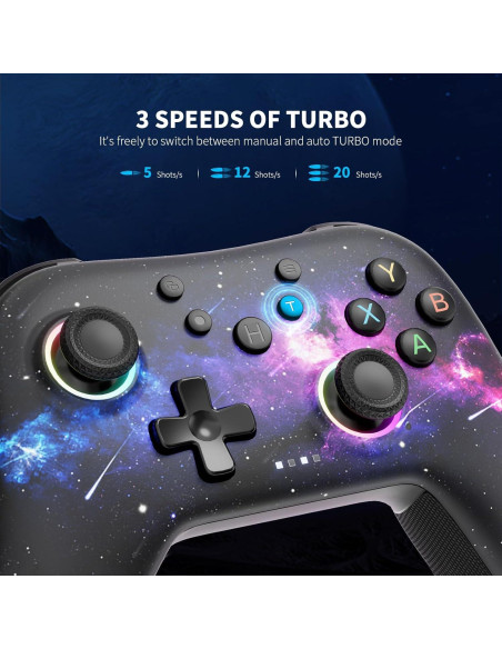 Controlador Inalámbrico AceGamer T47 para PC/Switch - RGB