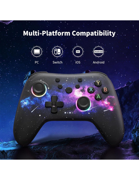 Controlador Inalámbrico AceGamer T47 para PC/Switch - RGB