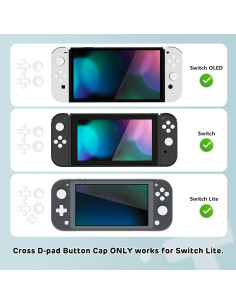 Juego de Caps de Botones PlayVital para Nintendo Switch Lite 2