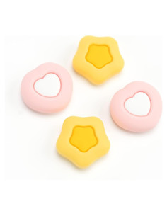 Tapones de Silicona GeekShare Corazón Crema para Joy-Con
