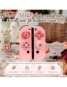 Tapa de Botones ABXY WISHAVEN para Nintendo Switch - Frambuesa 2